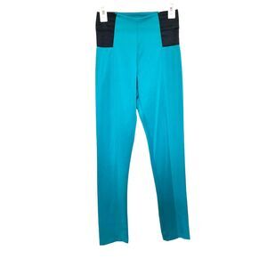 Love Nation Womens Leggings Side Pannels Hips Yoga Green Yoga Sporty Size XS